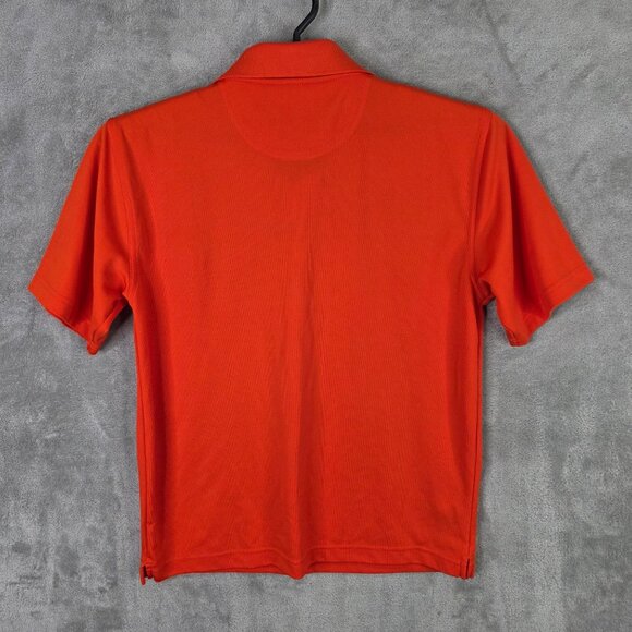 Mens OSU Oklahoma State Orange Polo Shirt Short Sleeve 100% Polyester Size L - Picture 4 of 7